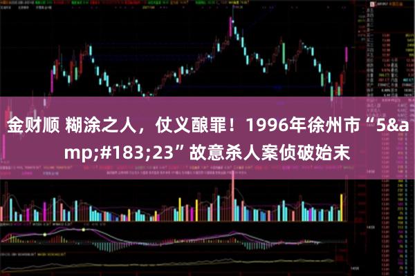 金财顺 糊涂之人，仗义酿罪！1996年徐州市“5&#183;23”故意杀人案侦破始末